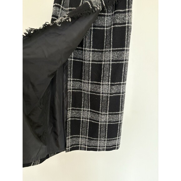 TALBOTS Wool Blend Long Wrap Maxi Skirt Plaid Italian Size 4 - Picture 3 of 7